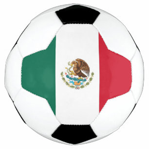 Patriotic Soccer Ball with Mexico Flag
