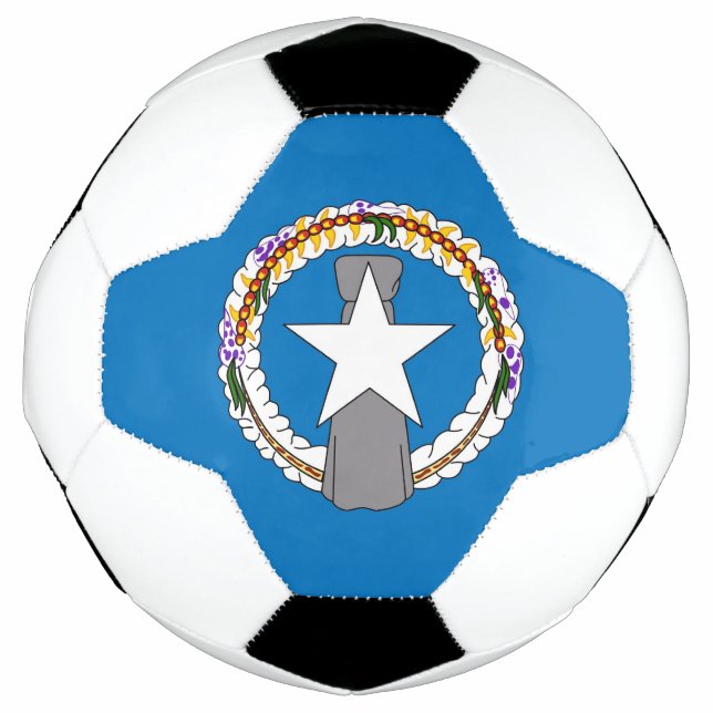 Patriotic Soccer Ball with Northern Mariana Flag (Front)