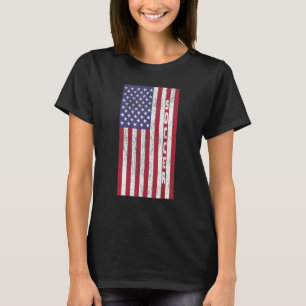 Patriotic Soccer Design  Vintage American Flag Gra T-Shirt