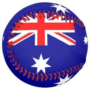 Patriotic Softball with flag of Australia