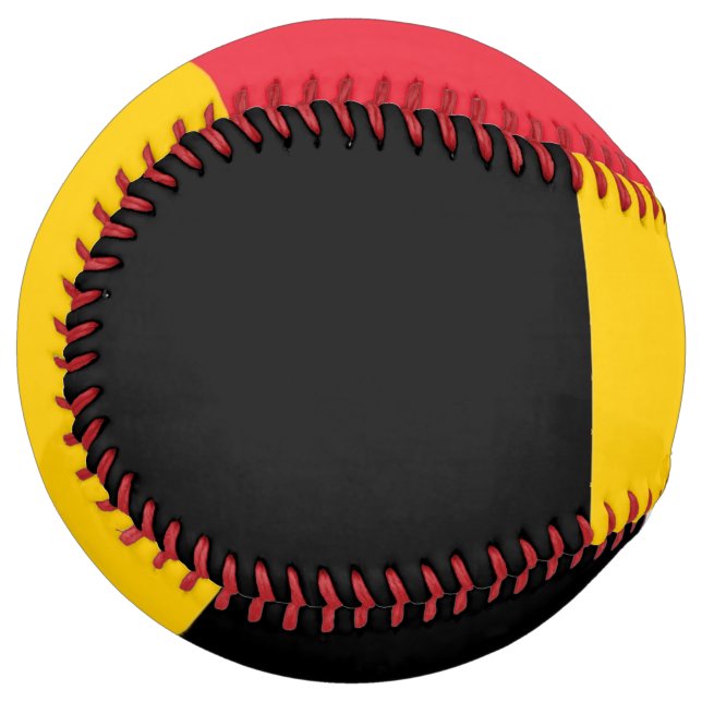 Patriotic Softball with flag of Belgium (Front Left)