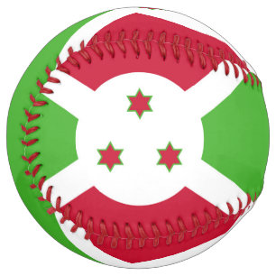 Patriotic Softball with flag of Burundi