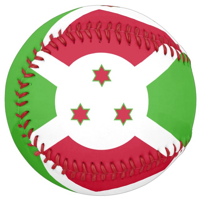 Patriotic Softball with flag of Burundi (Front Left)