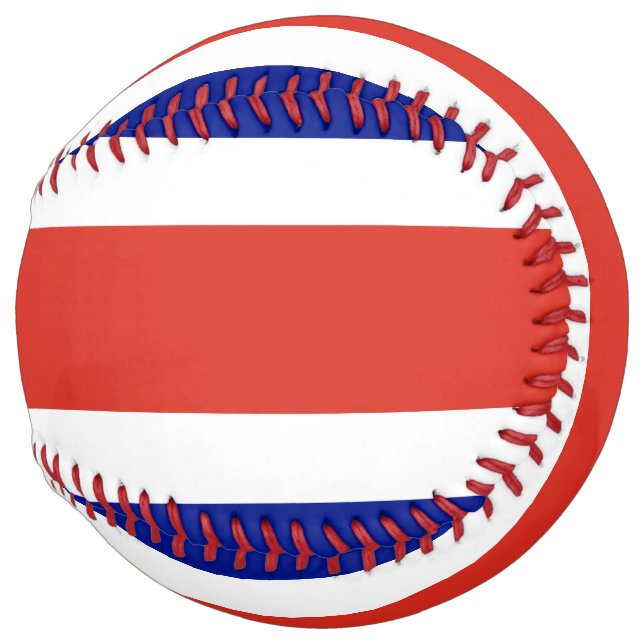 Patriotic Softball with flag of Costa Rica (Front Right)