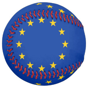 Patriotic Softball with flag of European Union
