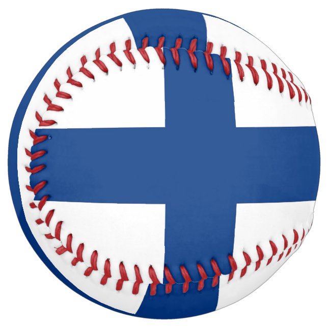 Patriotic Softball with flag of Finland (Front Left)