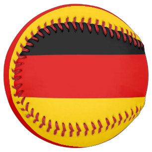 Patriotic Softball with flag of Germany