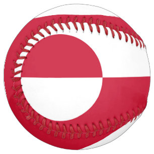 Patriotic Softball with flag of Greenland