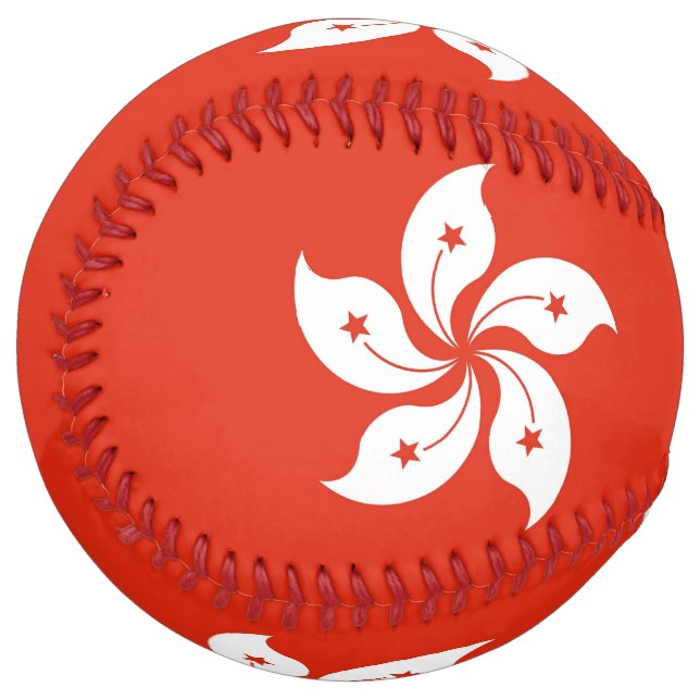 Patriotic Softball with flag of Hong Kong (Front Left)