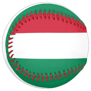 Patriotic Softball with flag of Hungary