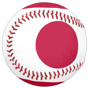 Patriotic Softball with flag of Japan