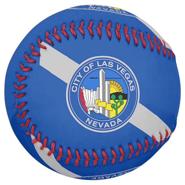 Patriotic Softball with flag of Las Vegas, USA (Front Left)