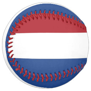 Patriotic Softball with flag of Netherlands