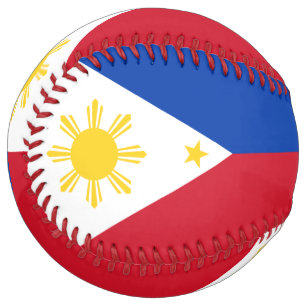 Patriotic Softball with flag of Philippines