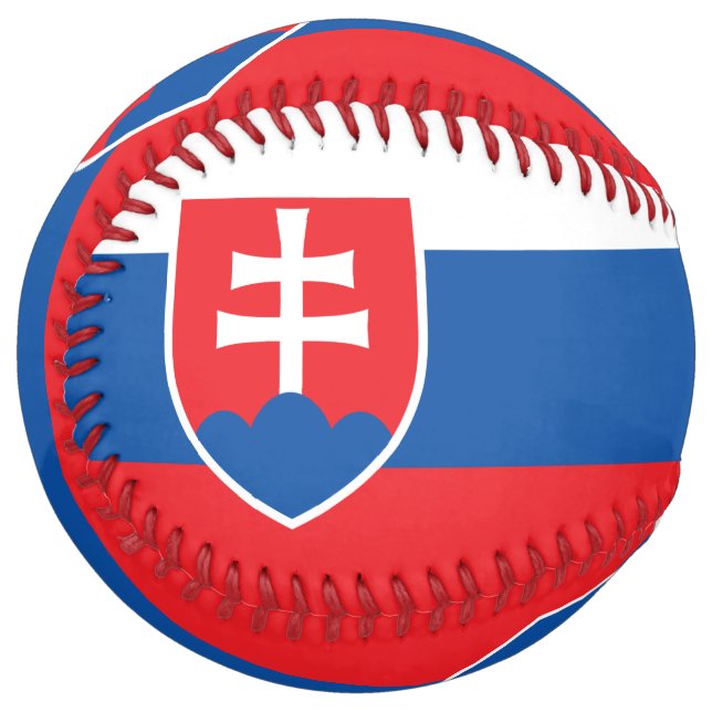 Patriotic Softball with flag of Slovakia (Front Left)