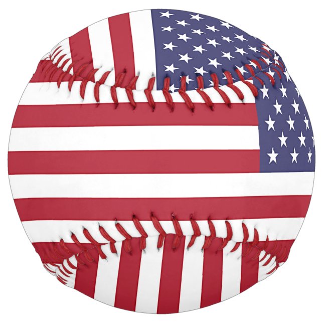 Patriotic Softball with flag of United States (Front)