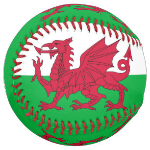 Patriotic Softball with flag of Wales