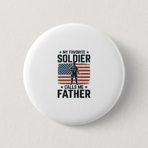 Patriotic Soldier Father Vintage Vector Shirt Desi 2 Inch Round Button