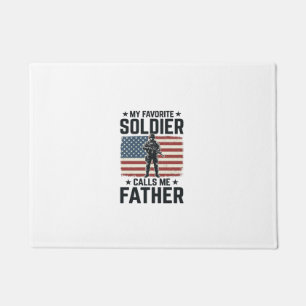 Patriotic Soldier Father Vintage Vector Shirt Desi Doormat