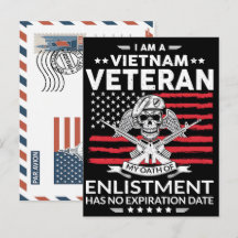 Patriotic Soldier Holding US Flag Postcard