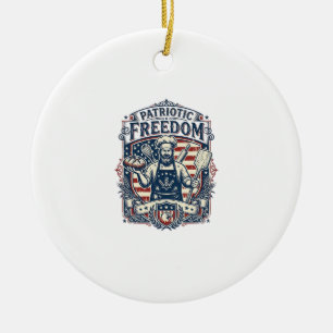 Patriotic Sourdough Baker Ceramic Ornament