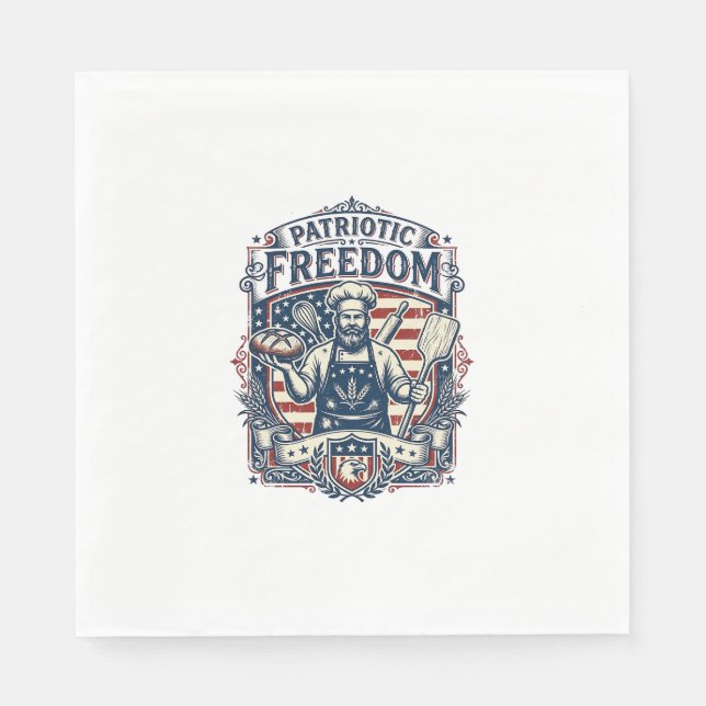 Patriotic Sourdough Baker Napkin (Front)