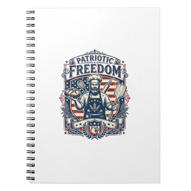 Patriotic Sourdough Baker Notebook (Front)