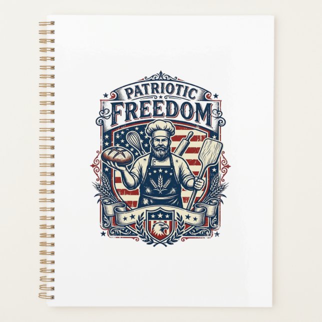 Patriotic Sourdough Baker Planner (Front)
