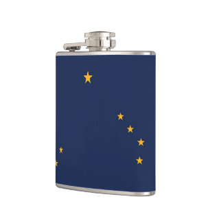 Patriotic, special flask with Flag of Alaska