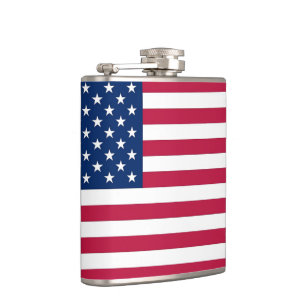 Patriotic, special flask with Flag of USA