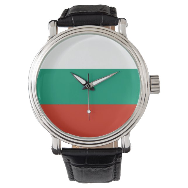 Patriotic, special watch with Flag of Bulgaria (Front)