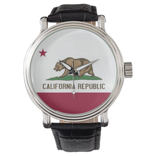 Patriotic, special watch with Flag of California (Front)