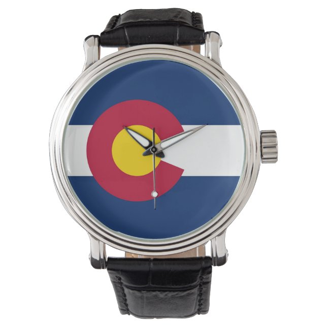 Patriotic, special watch with Flag of Colorado (Front)