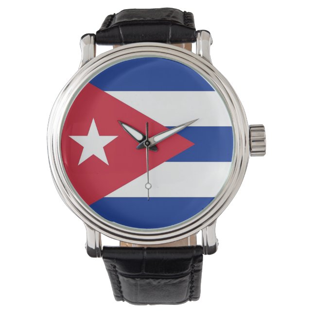 Patriotic, special watch with Flag of Cuba (Front)