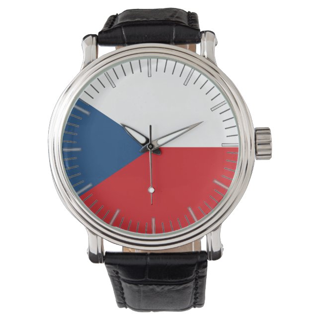Patriotic, special watch with Flag of Czechia (Front)