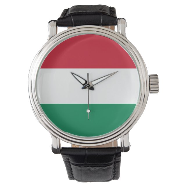 Patriotic, special watch with Flag of Hungary (Front)