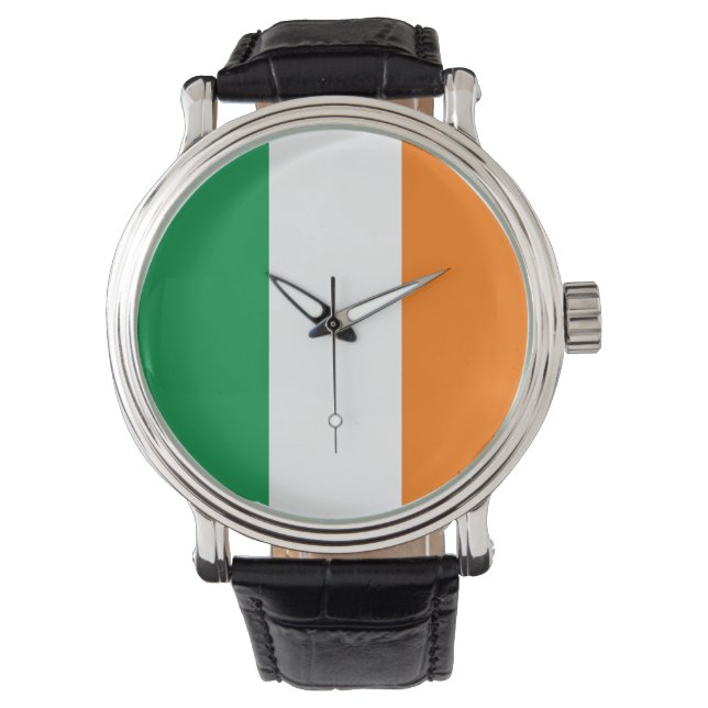 Patriotic, special watch with Flag of Ireland (Front)