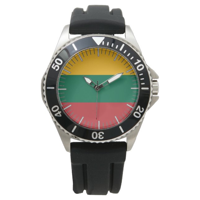 Patriotic, special watch with Flag of Lithuania (Front)