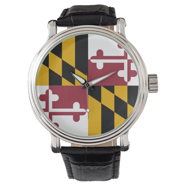 Patriotic, special watch with Flag of Maryland (Front)