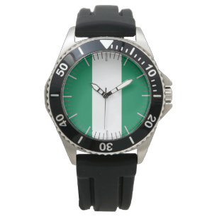 Patriotic, special watch with Flag of Nigeria
