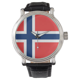 Patriotic, special watch with Flag of Norway