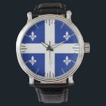 Patriotic, special watch with Flag of Quebec<br><div class="desc">Add a touch of Quebec pride to your timekeeping with our exclusive pocket watch featuring the flag of Quebec! Crafted with meticulous attention to detail, this pocket watch is more than just a timepiece; it’s a celebration of Quebec’s rich culture and heritage. The elegant design prominently displays the iconic Quebec...</div>