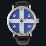 Patriotic, special watch with Flag of Quebec<br><div class="desc">Add a touch of Quebec pride to your timekeeping with our exclusive pocket watch featuring the flag of Quebec! Crafted with meticulous attention to detail, this pocket watch is more than just a timepiece; it’s a celebration of Quebec’s rich culture and heritage. The elegant design prominently displays the iconic Quebec...</div>