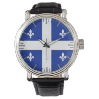 Patriotic, special watch with Flag of Quebec