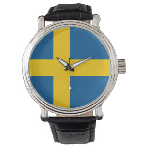 Patriotic, special watch with Flag of Sweden