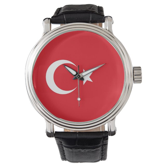 Patriotic, special watch with Flag of Turkey (Front)