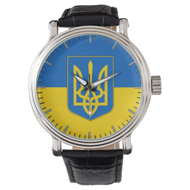 Patriotic, special watch with Flag of Ukraine (Front)