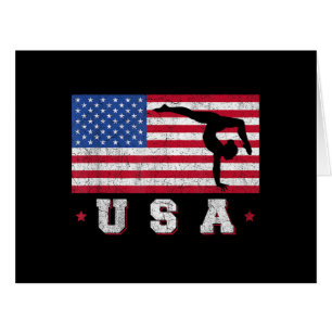 Patriotic Sports Gift American USA Flag Girls Gymn
