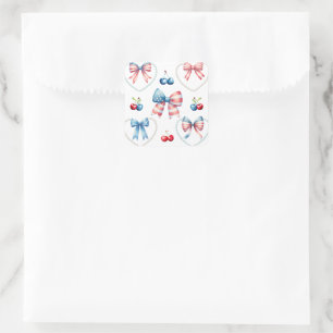 Patriotic  square sticker