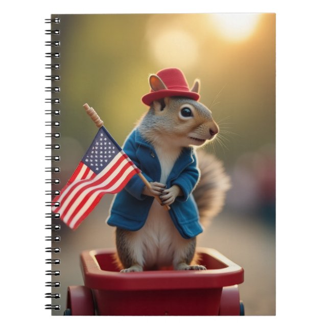 Patriotic Squirrel Notebook (Front)